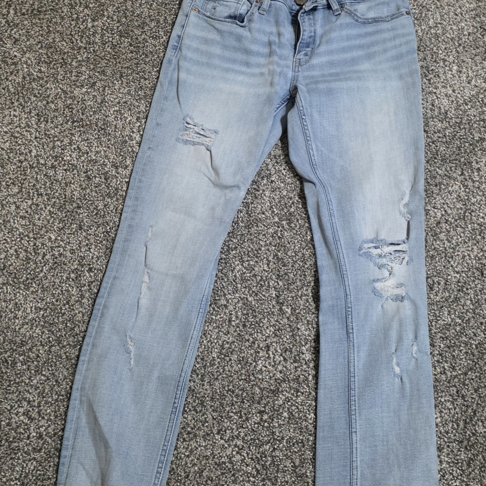 BKE Light Blue Distressed Skinny Jeans